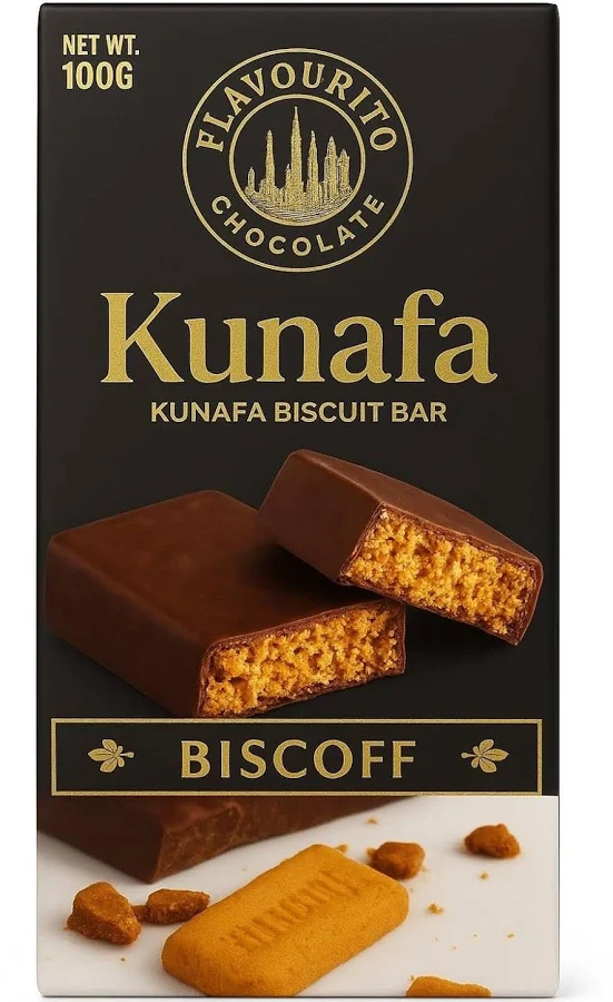Biscoff Kunafa Chocolate Bar