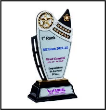 Decorative Wooden Momento Trophy with Golden Foil Design