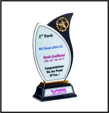 Decorative Wooden Momento Trophy with Golden Foil Design