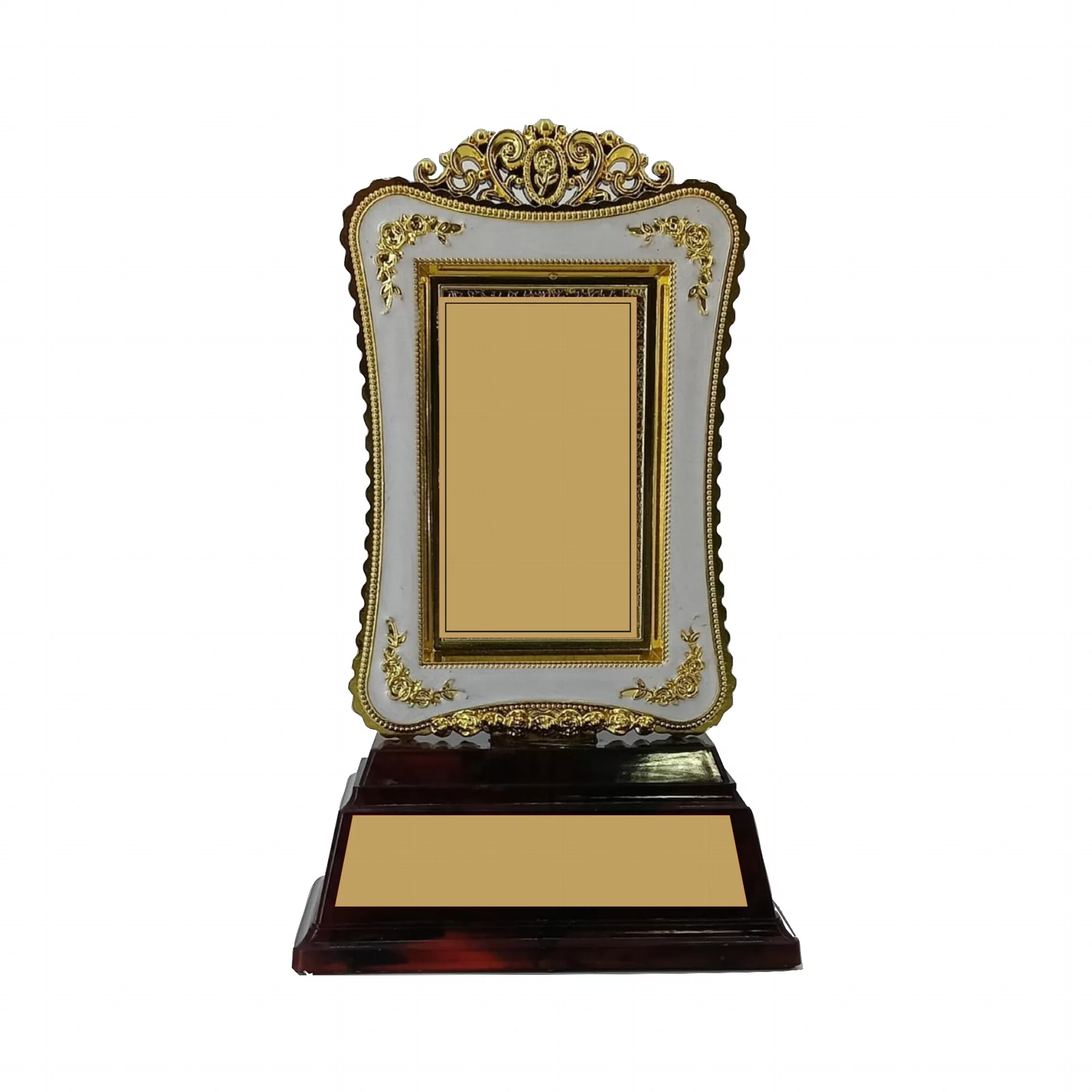 Decorative Wooden Momento Trophy with Golden & Silver Foil