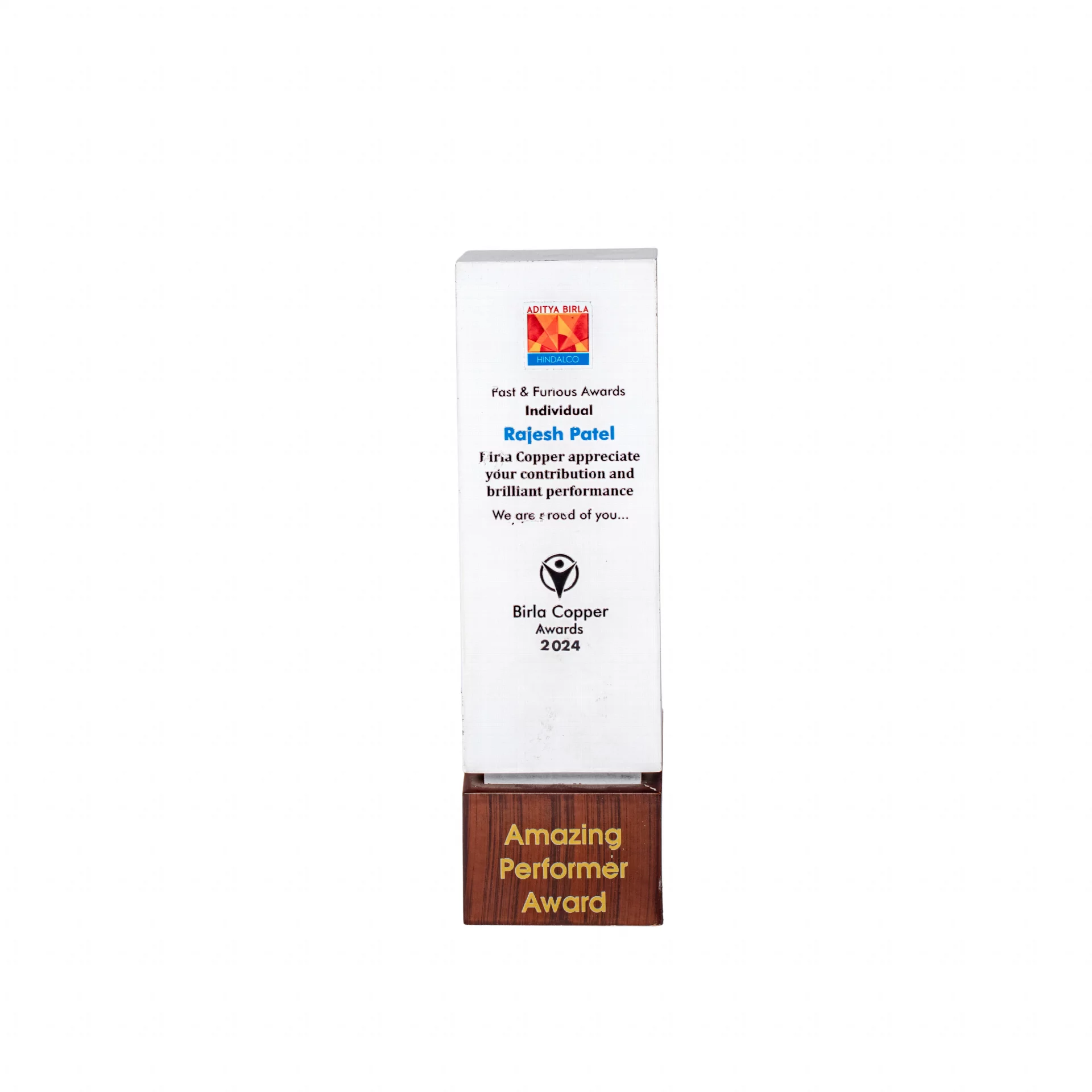 Exclusive Wooden Memento with Stunning Gold & Silver Foil