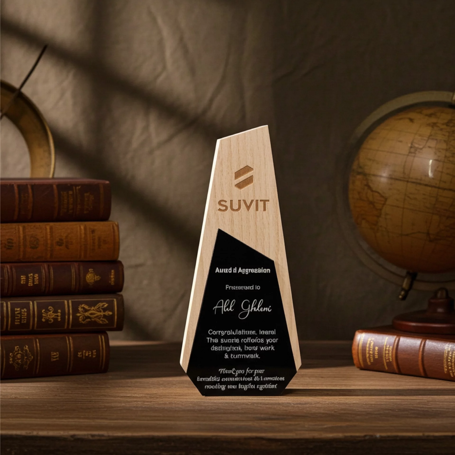 Customized Wooden Trophy for Special Recognition