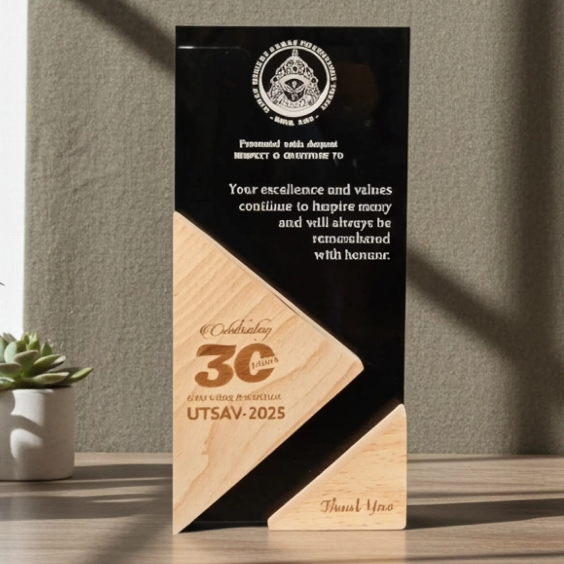 Customized Wooden Trophy for Special Recognition