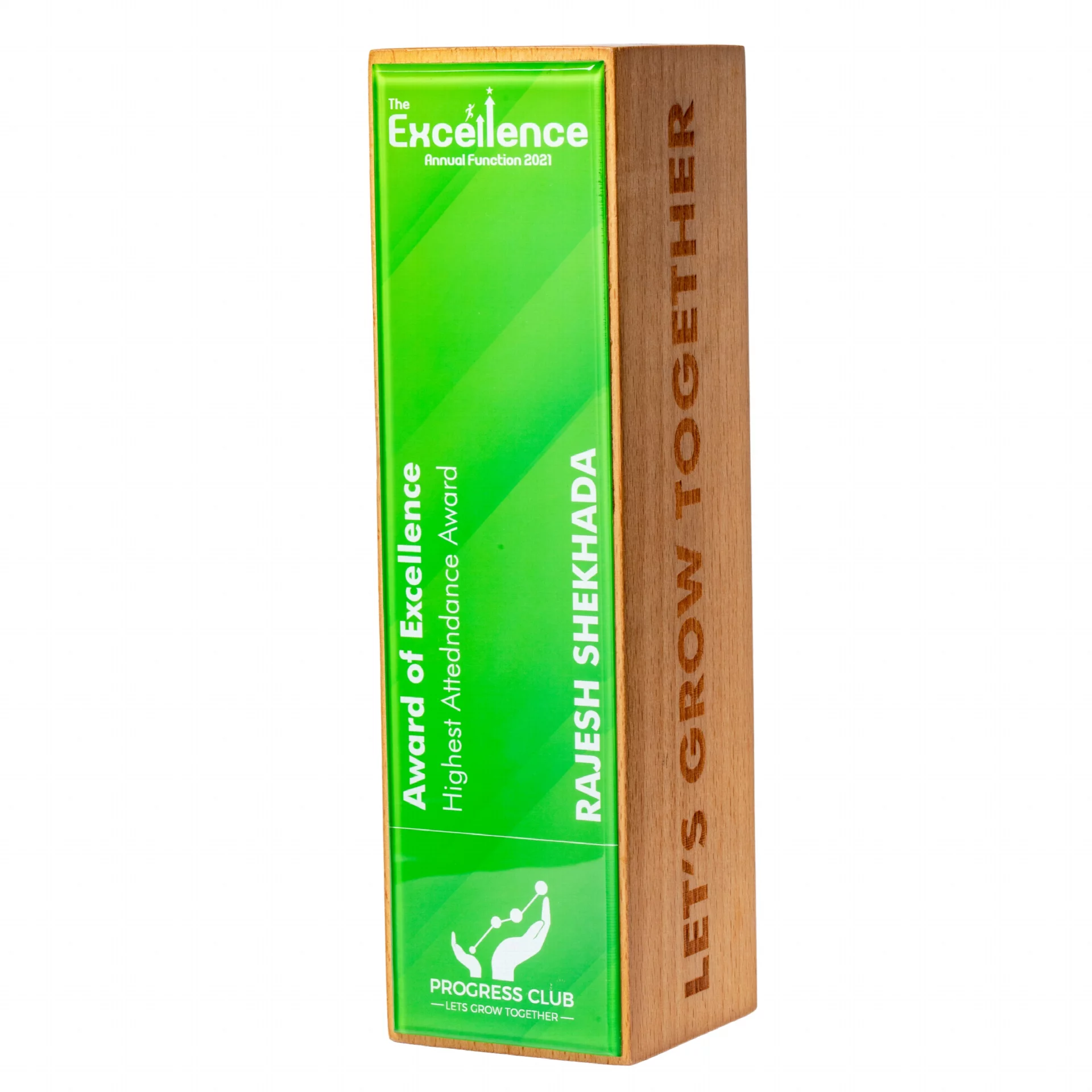 Customized Wooden Trophy for Special Recognition Print