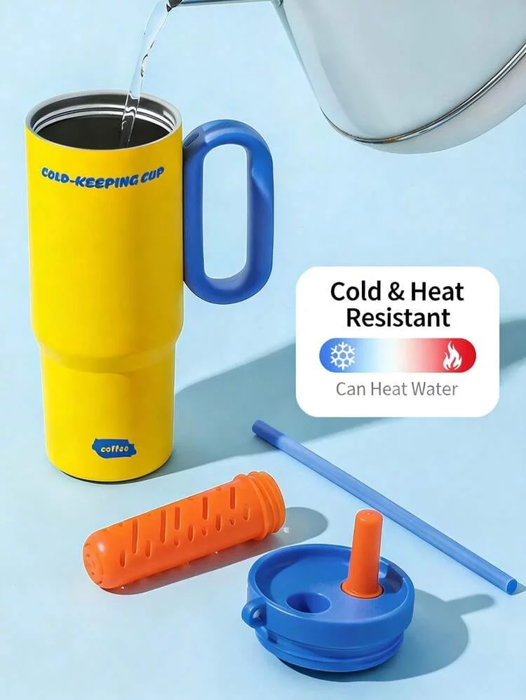 Stainless Steel Tumbler Hot and Cold with Straw