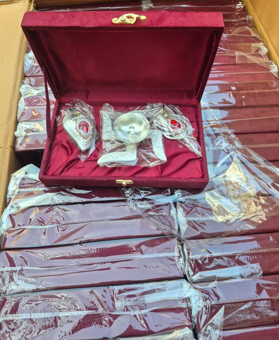 Beautiful Combo With Tilak Plater and Swastik Diya