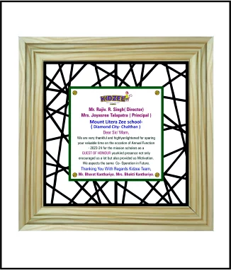 Wooden Certificate With Silver Paper