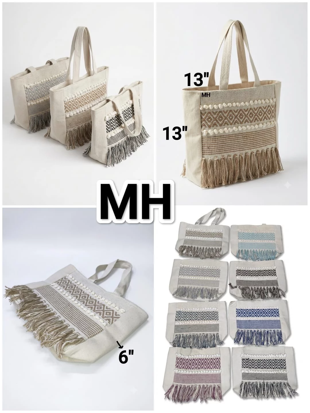 Cotton Tote Matka Bag MAHALAXMI HANDICRAFTS 