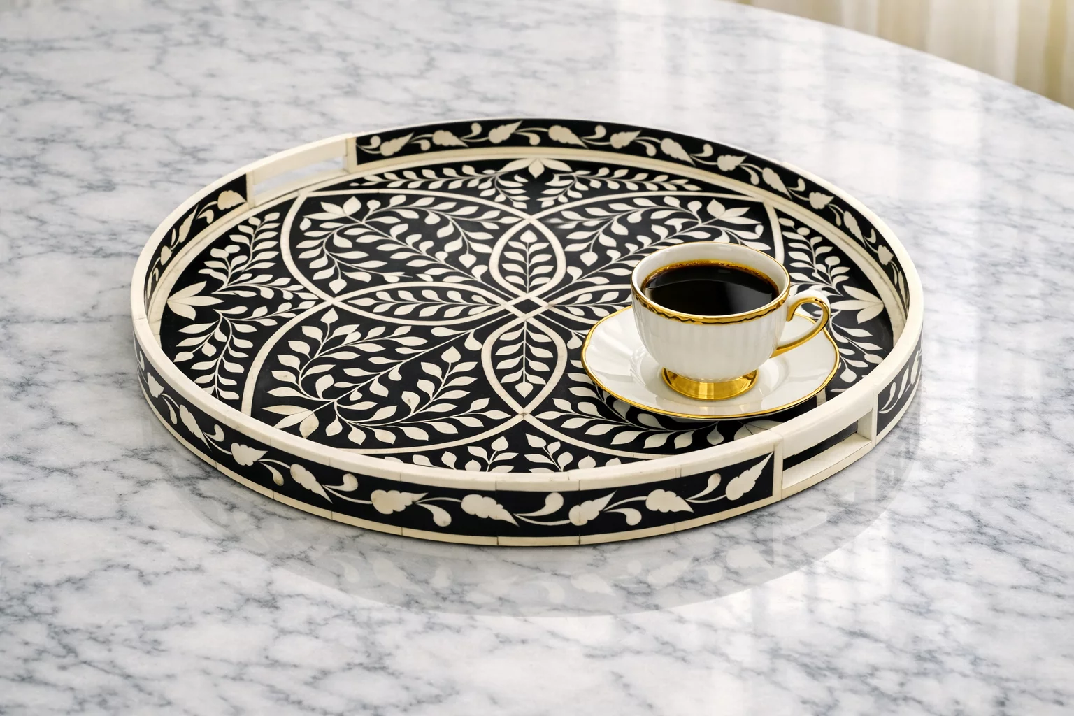 Bone Inlay Serving Tray