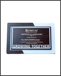 Engraved Wood & Acrylic Certificate
