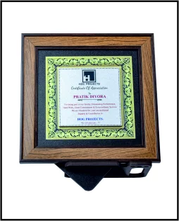 Engraved Wood & Acrylic Certificate Plaque