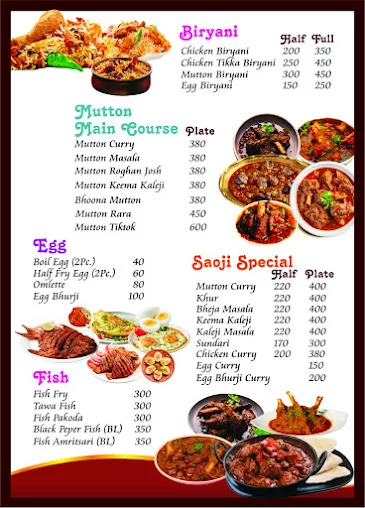 Full Menu New Bollywood Family Restaurant