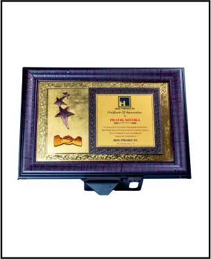 Corporate Recognition Wooden Plaque
