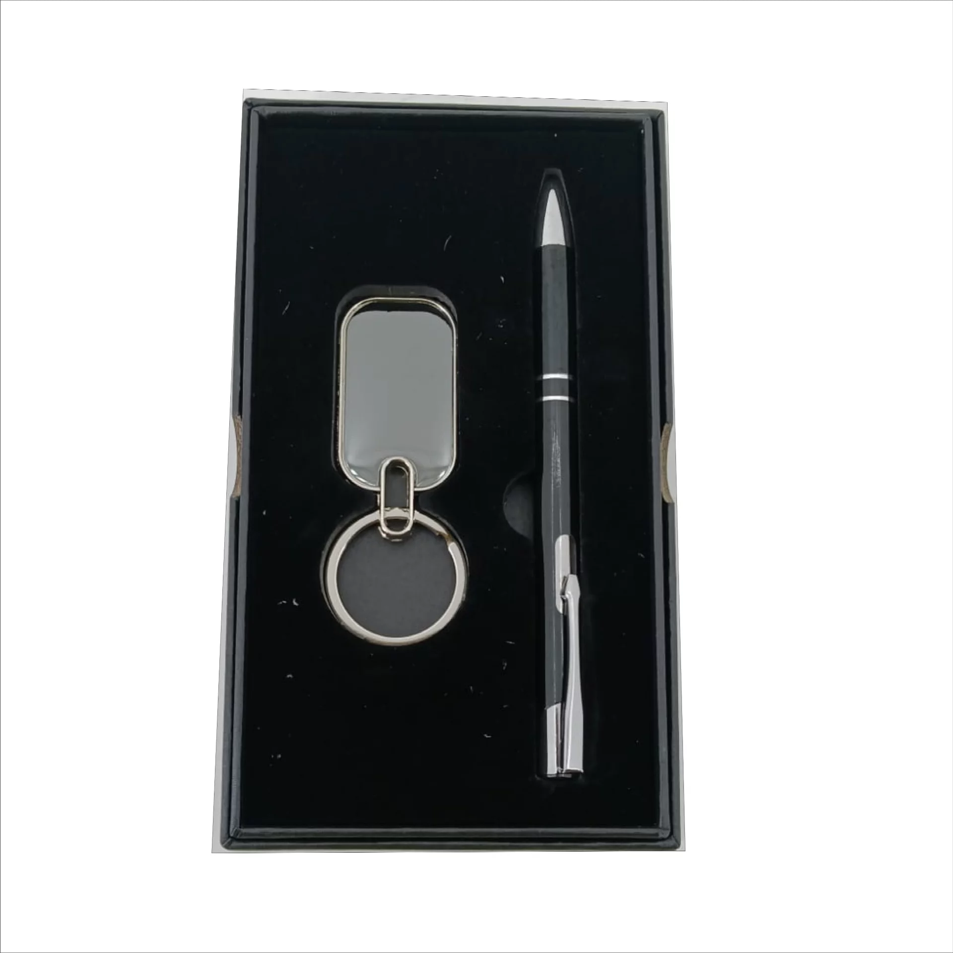 Personalized Black Pen & Keychain Gifts with Name Engraving