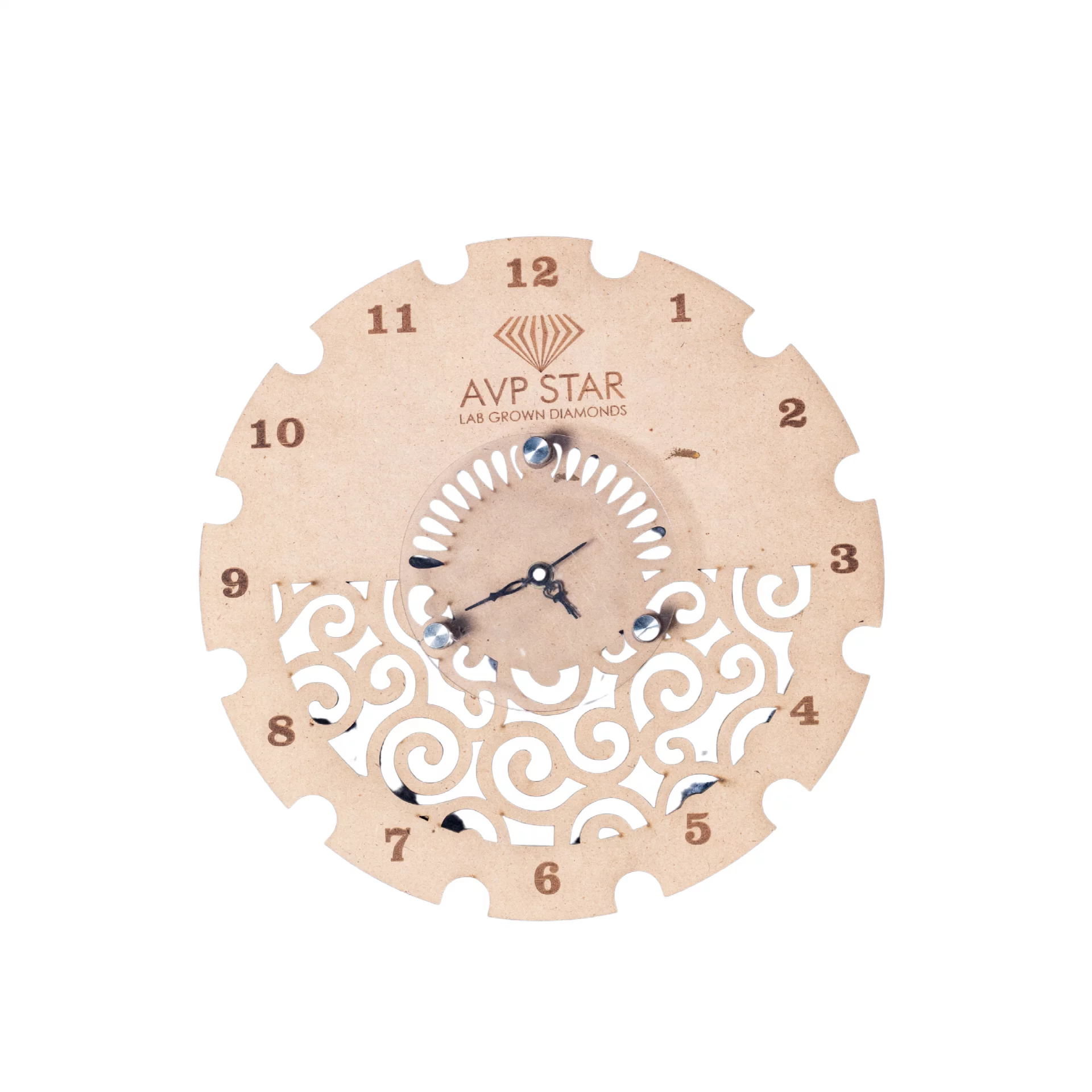 Freny Exim 12" Inch Wooden MDF English Numeral Round Analog