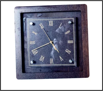 Freny Exim 12 Inch Wooden MDF English Numeral Wall Clock