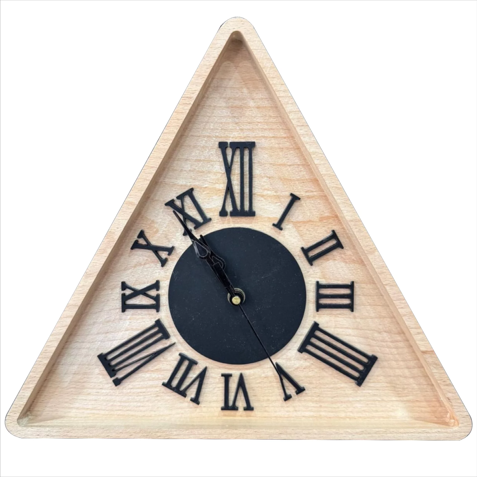 Wooden Wall Clock Cloud Shape
