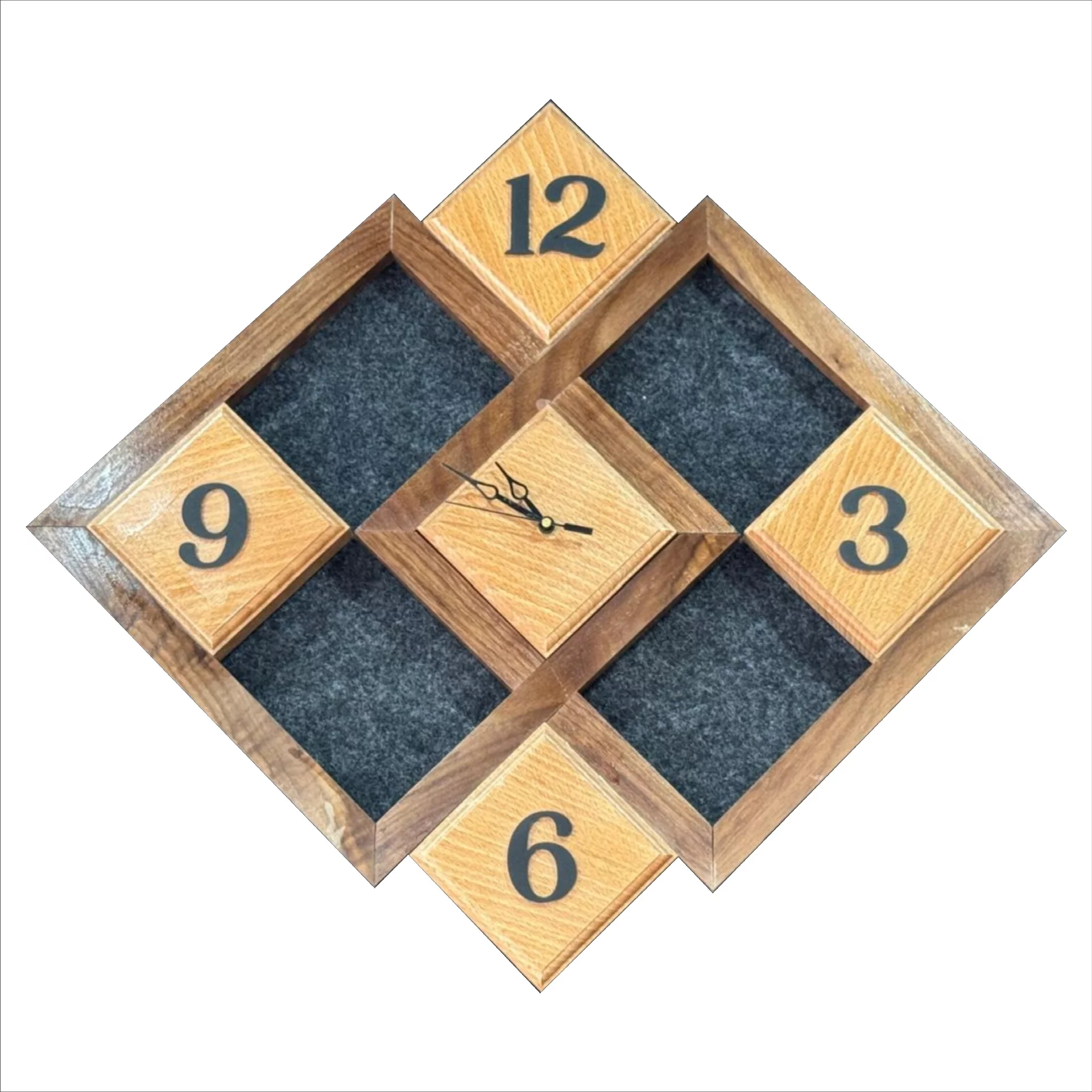 Wooden Wall Clock Cloud Shape