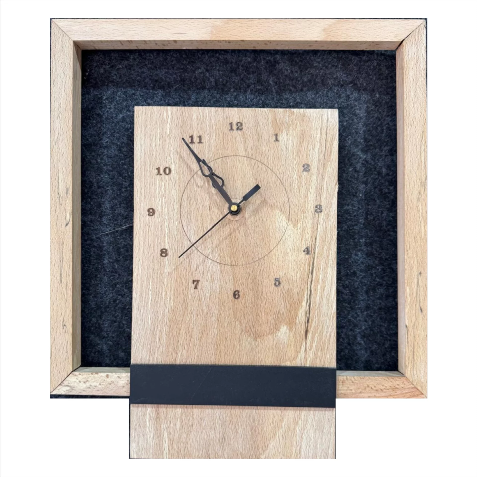 Wooden Wall Clock Cloud Shape