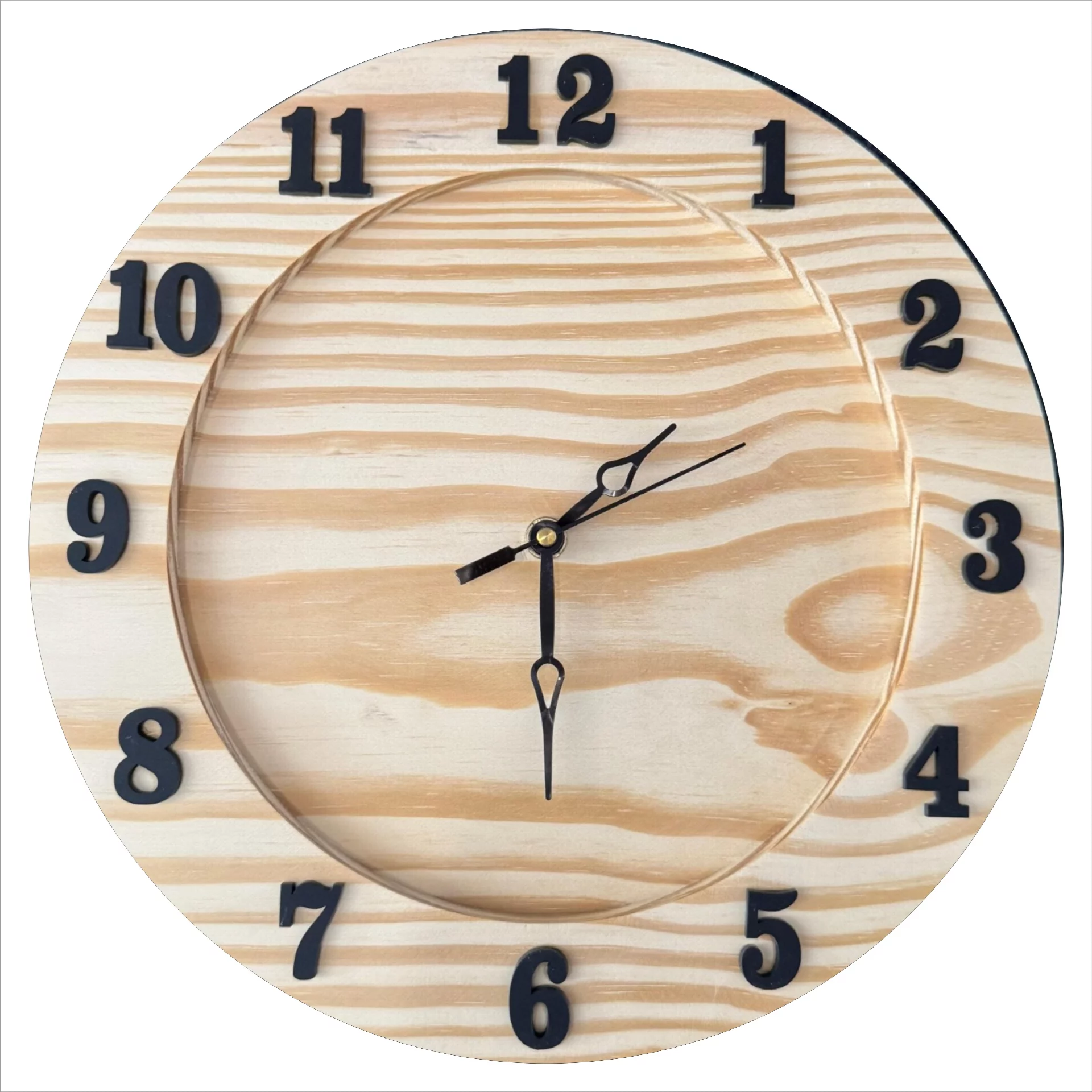 Wooden Wall Clock Cloud Shape