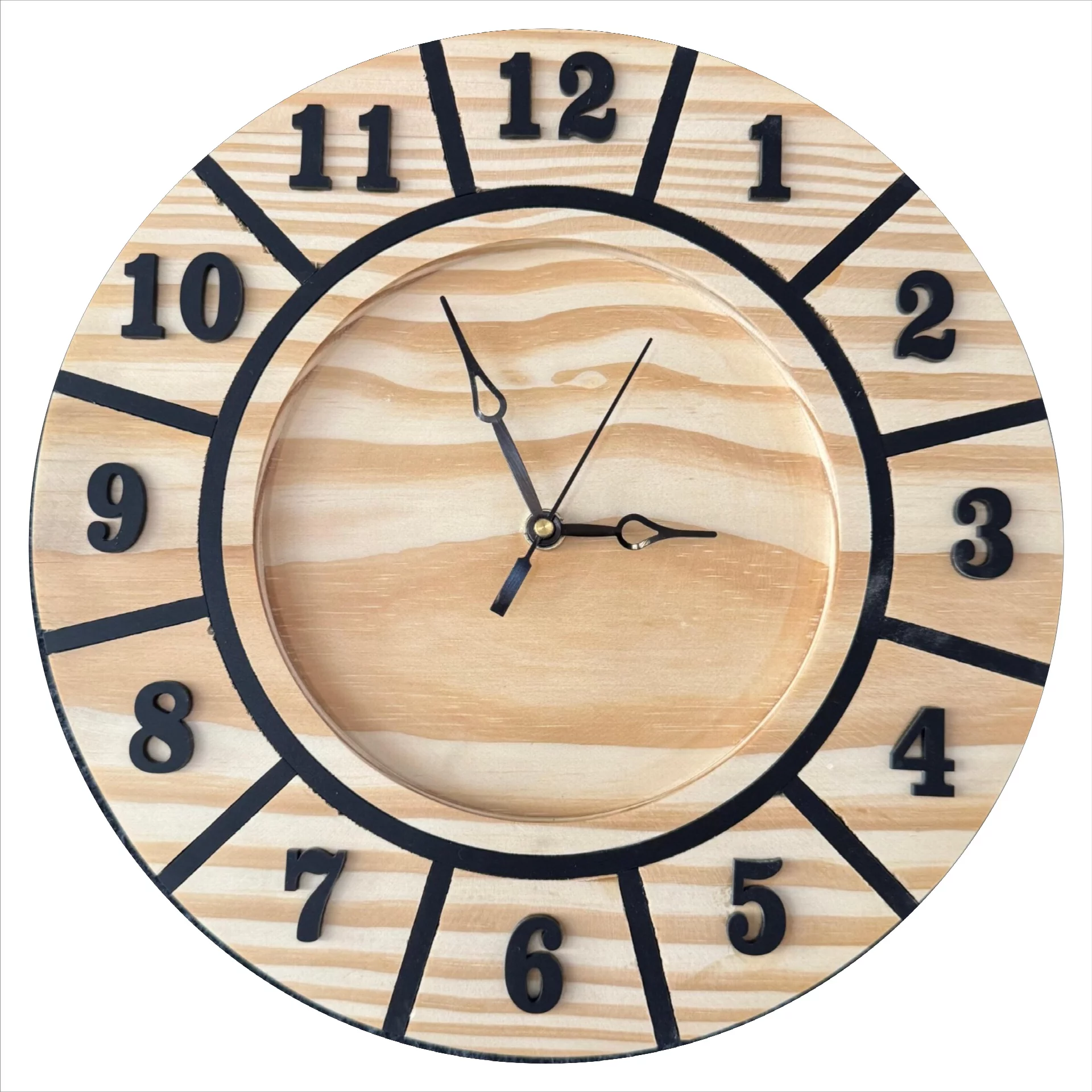 Wooden Wall Clock Cloud Shape