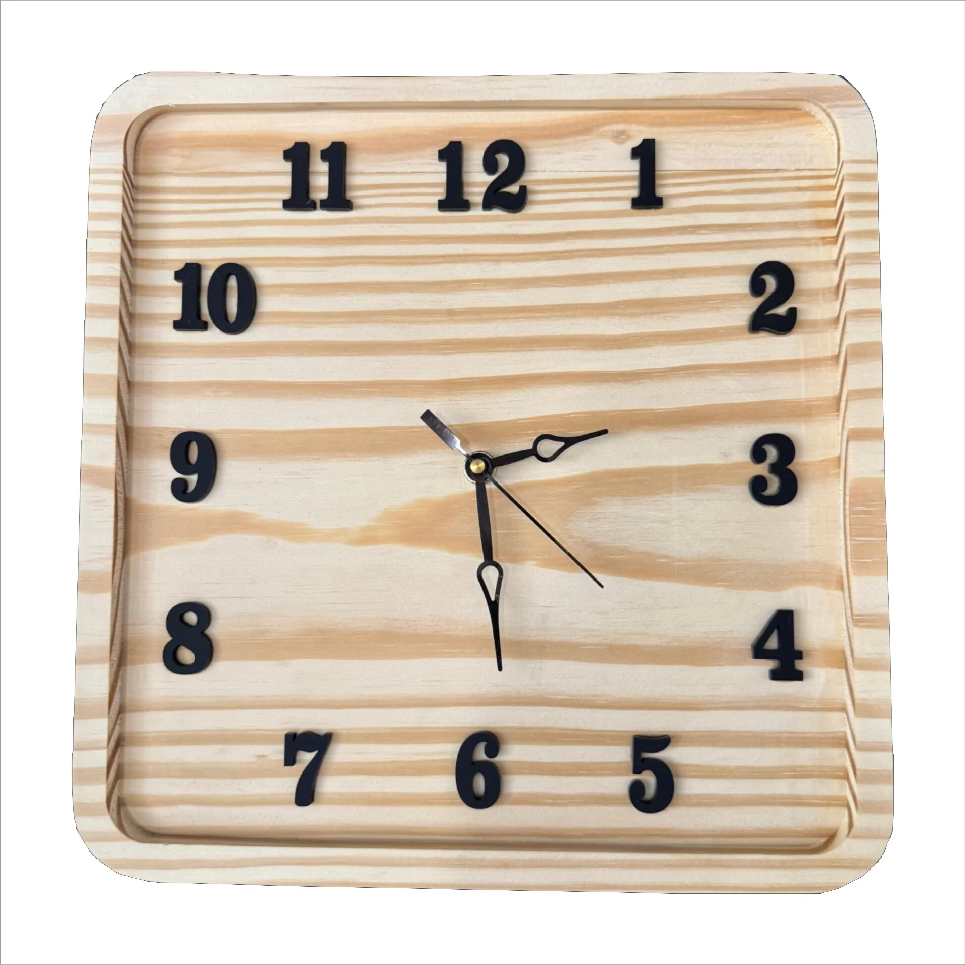 Wooden Wall Clock Cloud Shape
