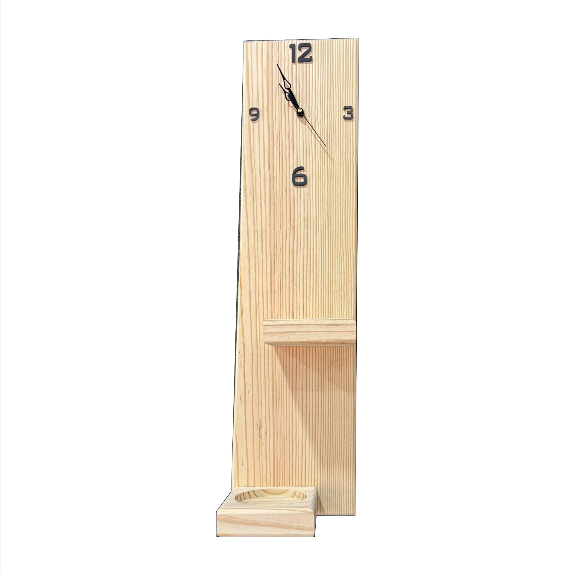 Wooden Wall Clock Cloud Shape