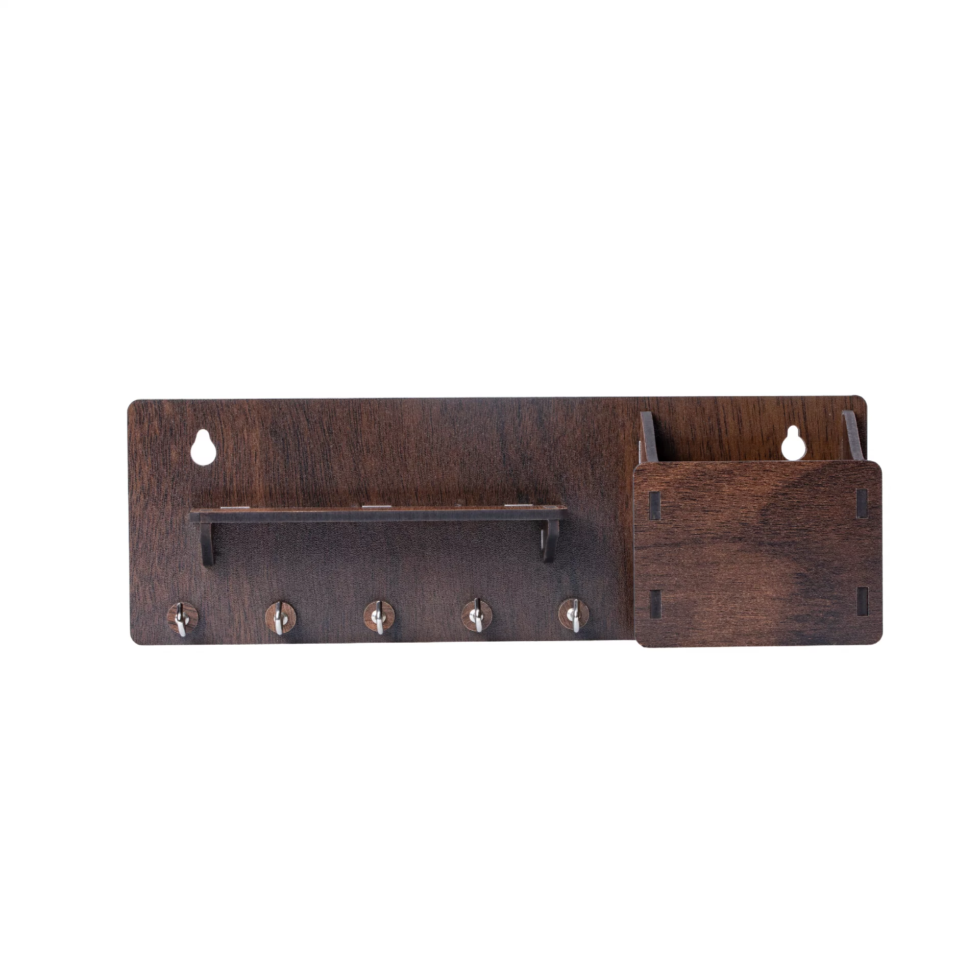 Kritziee Handcrafted MDF Wood Key Holder with Shelf & Mobile Stand – Wall-Mounted Organizer