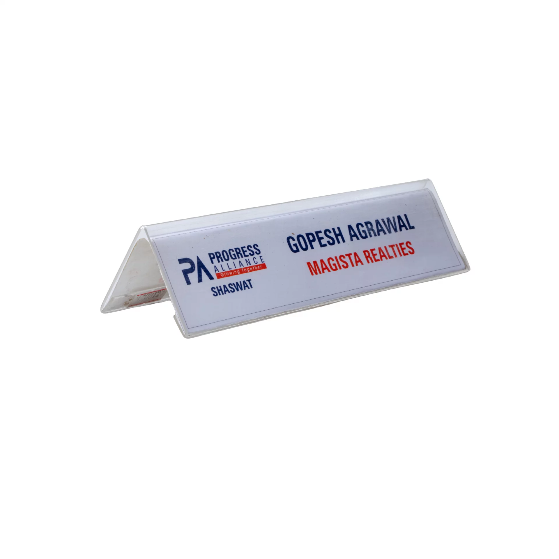 Personalised Beige Desk Name Plate