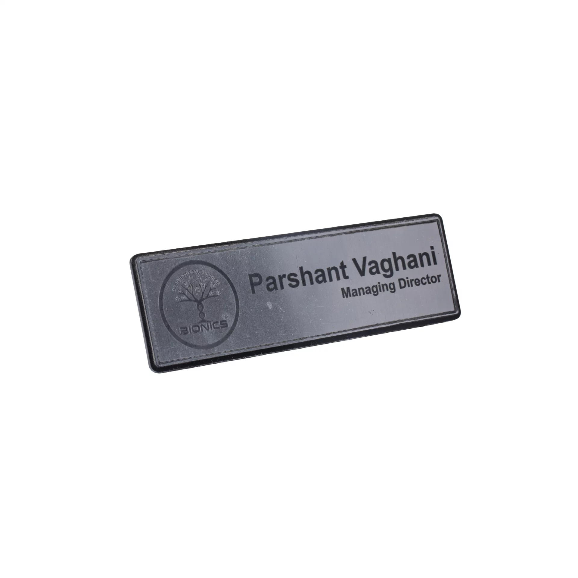 Personalised Beige Acrylic Desk Name Plate