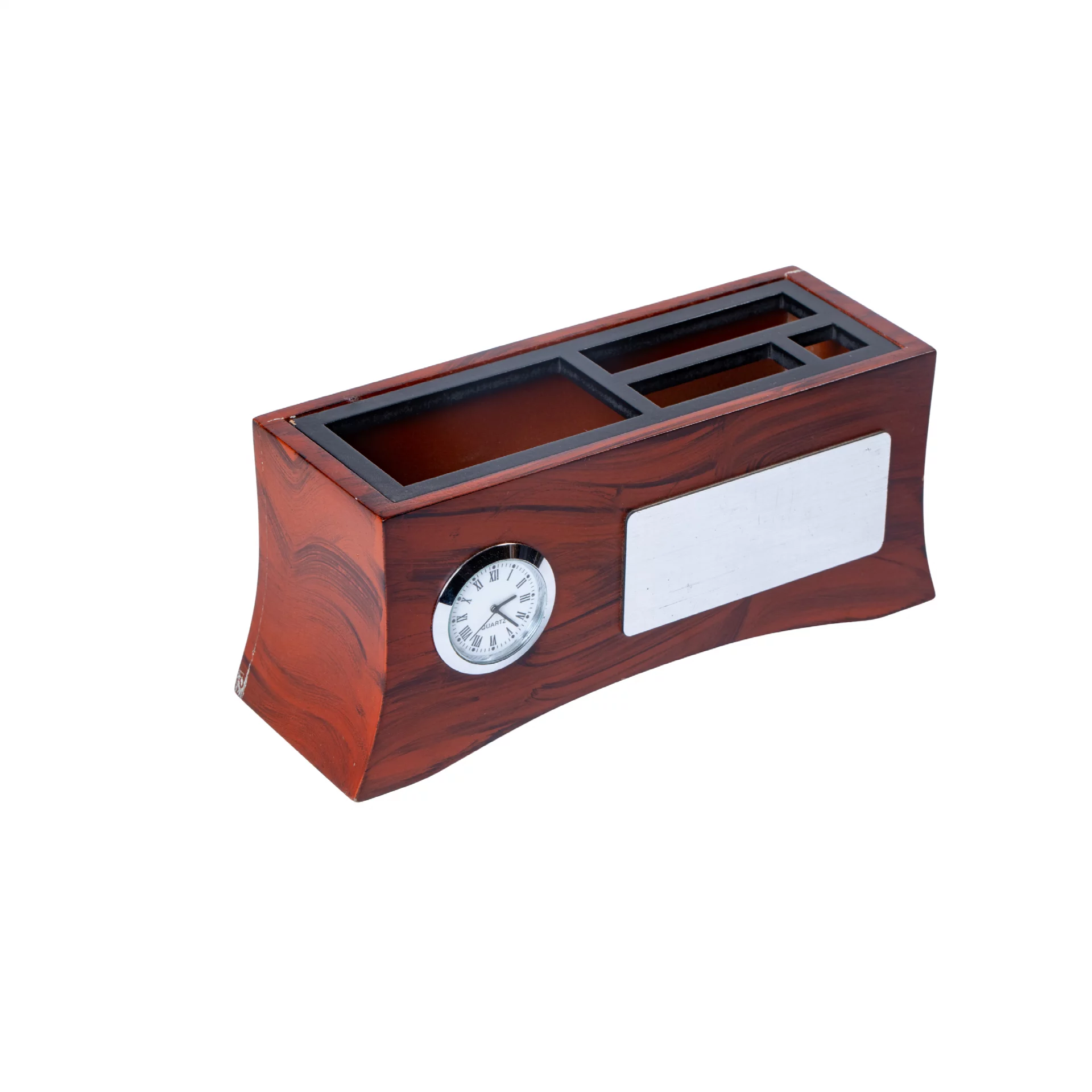 Deskart Premium Pen Holder Stand with Clock