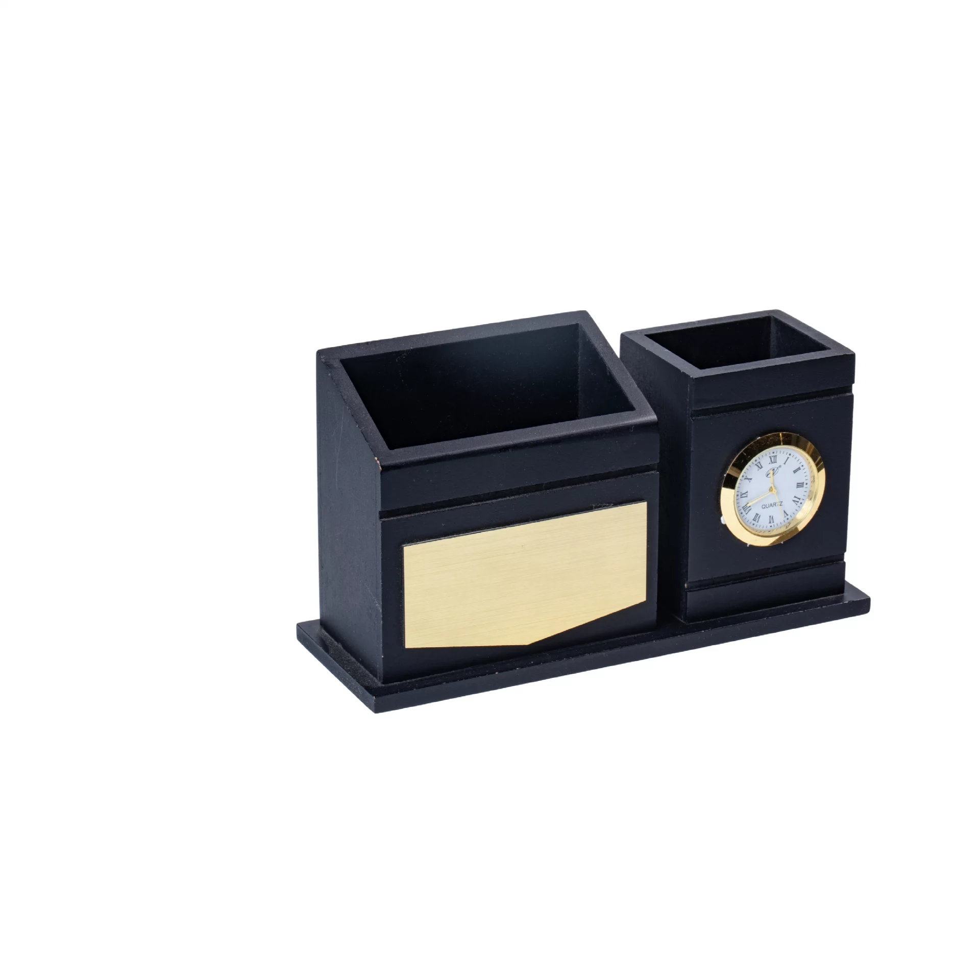 Deskart Premium Pen Holder Stand with Clock
