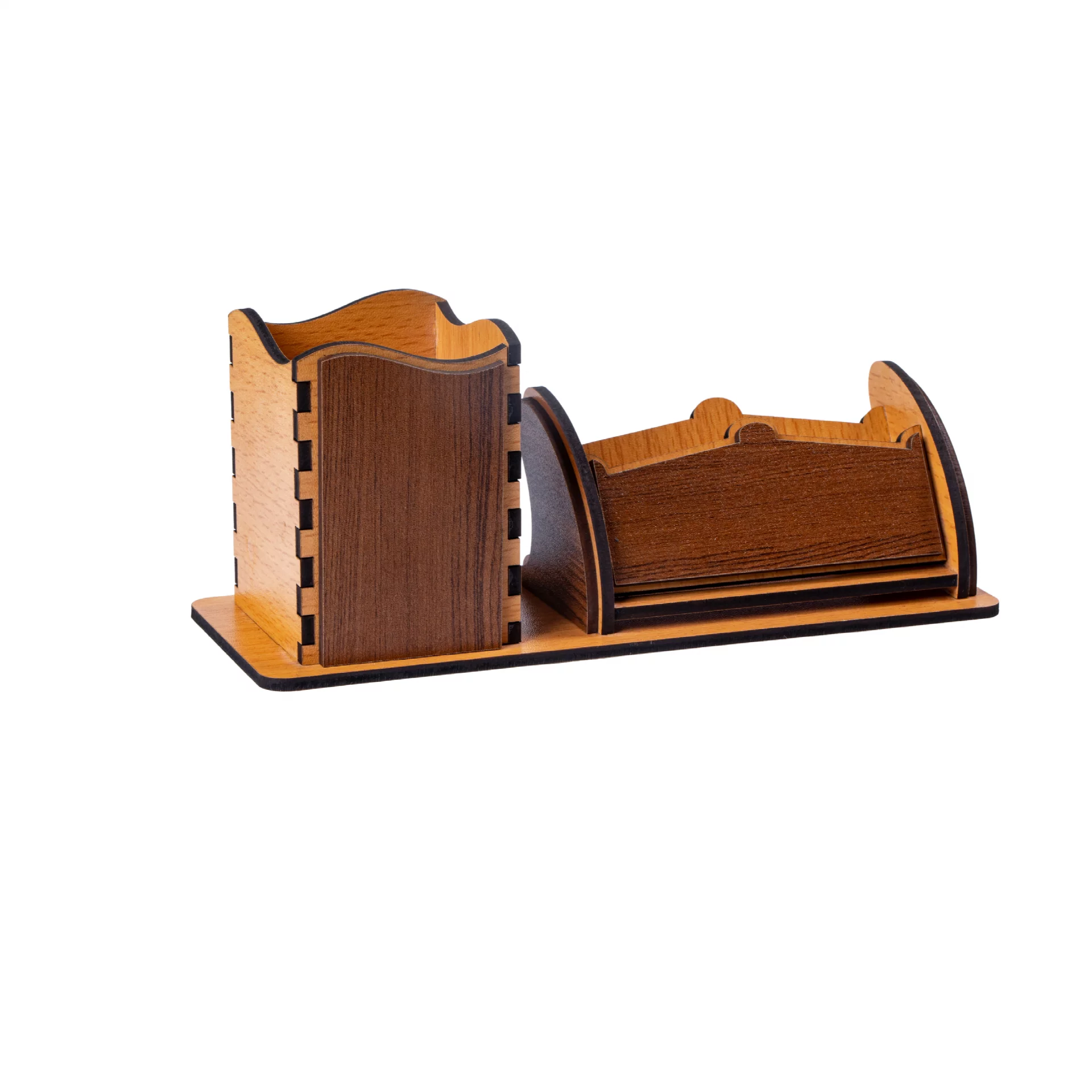 Deskart Premium Pen Holder Stand with Clock