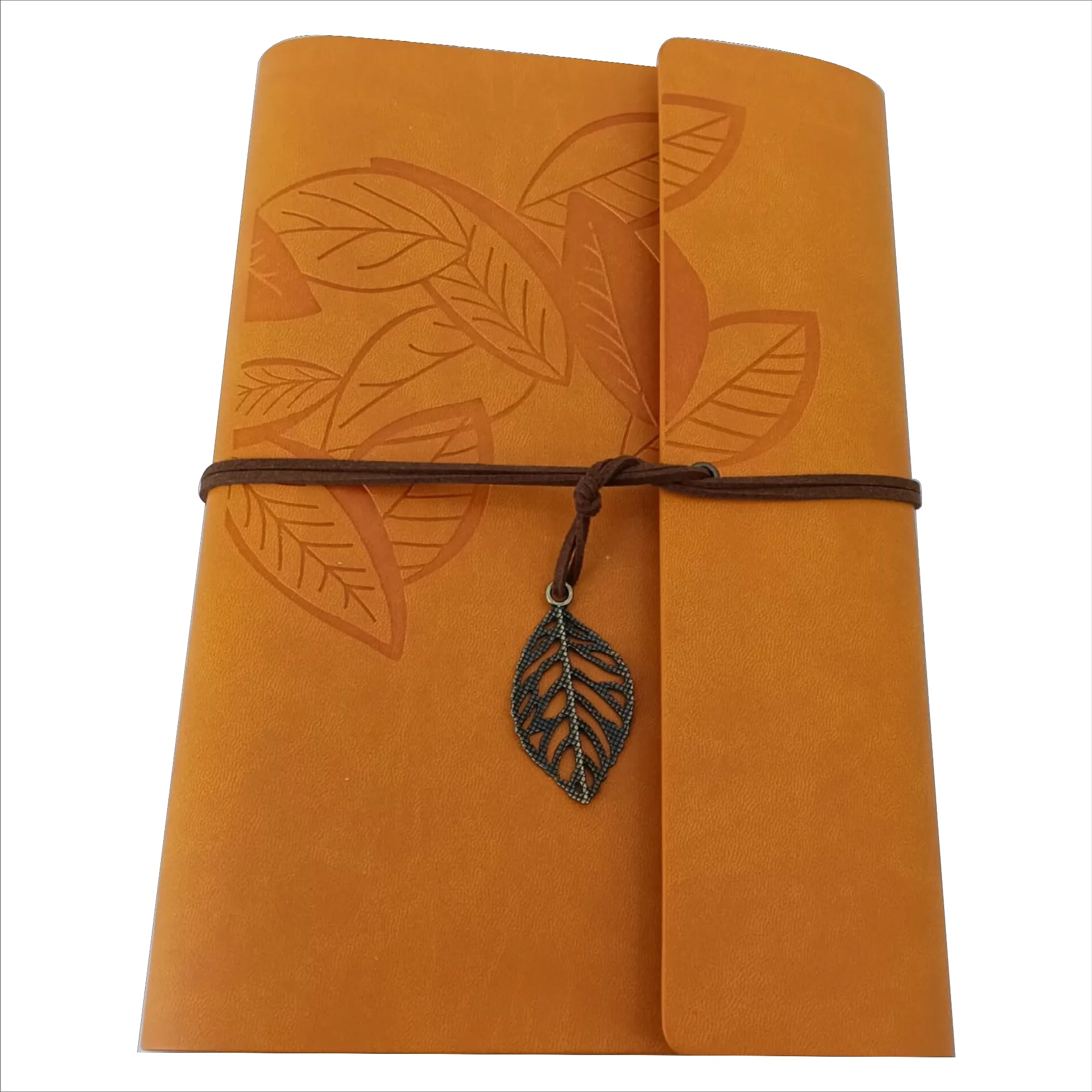 Be Unique Leather Diary Embossed With Leaf