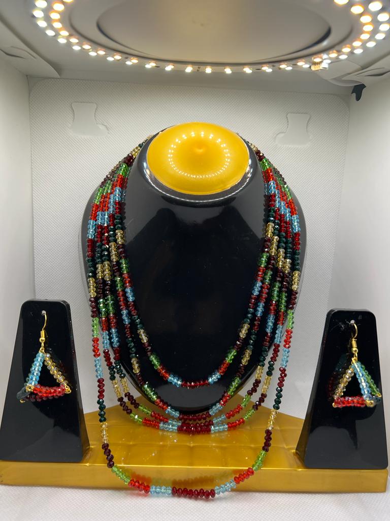 Elegant Multi-Layer Necklace with Semi-Precious Stone Beads-https://i-media.vyaparify.com/vcards/products/31887/Elegant-Multi-Layer-Necklace-with-Semi-Precious-Stone-Beads.jpg Image