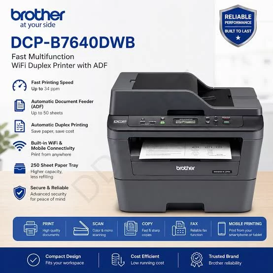 Brother DCP-B7640DWB Multi-Function (Print / Scan / Copy) CENTRONIX COMPUTERS 📍 M4, Navrang Plaza, 35, Sneh Nagar, Sapna Sangeeta Main Road, Indore (M.P.) – 452001
