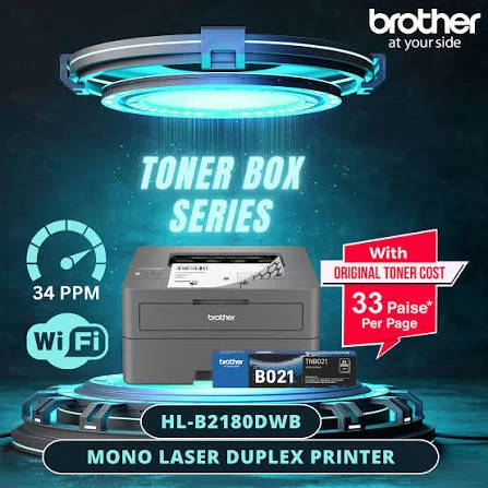 Brother HL-B2180DWB Mono Laser Printers(Only Print)