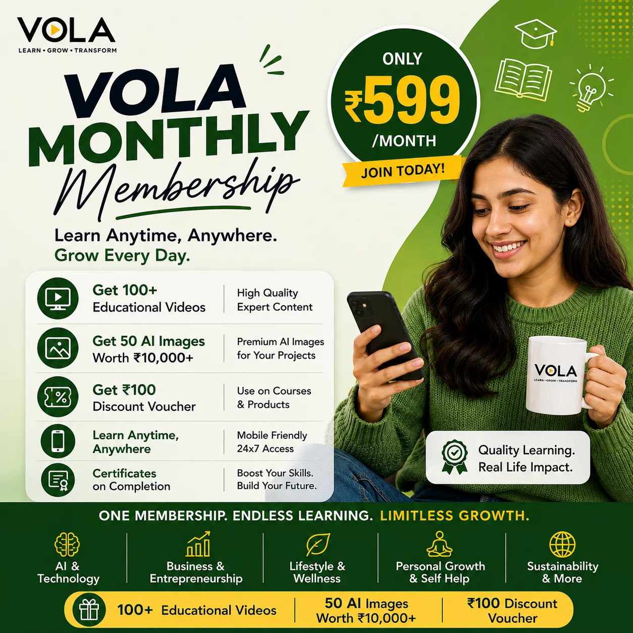 VOLA Membership @599/month Vocational Learning Academy Noida, Sector 99 Noida, Uttar Pradesh 201301, India