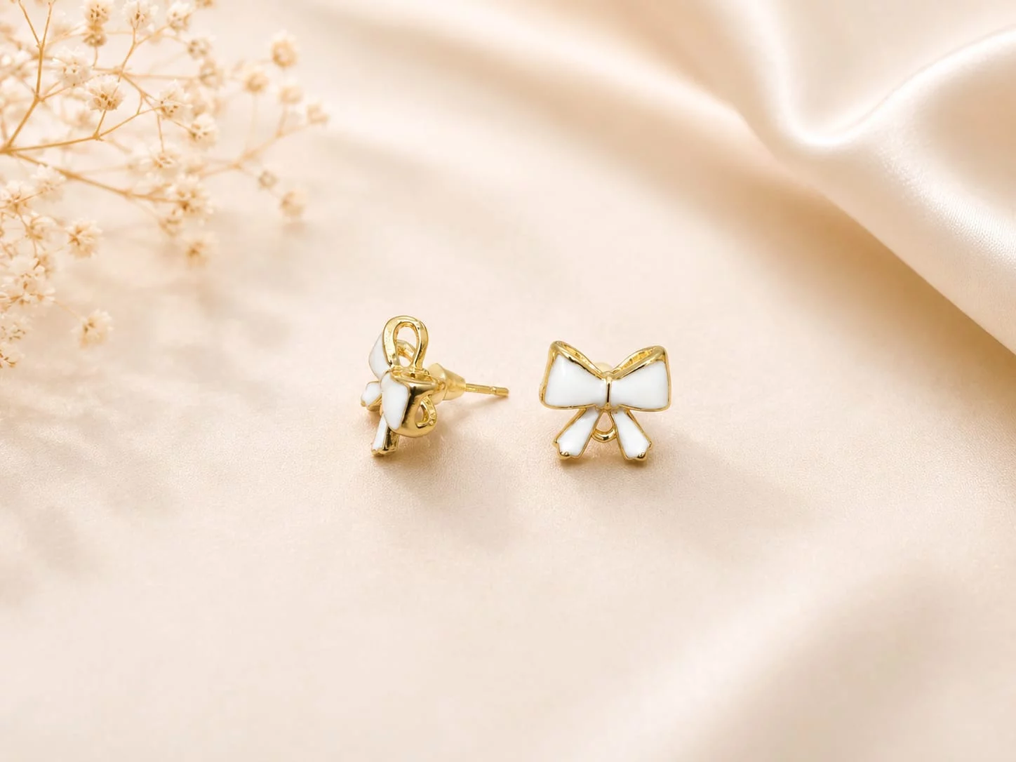 Gold Plated Ribbon Bow Studs Kairavi Vijay Nagar, Indore, Madhya Pradesh 452010, India