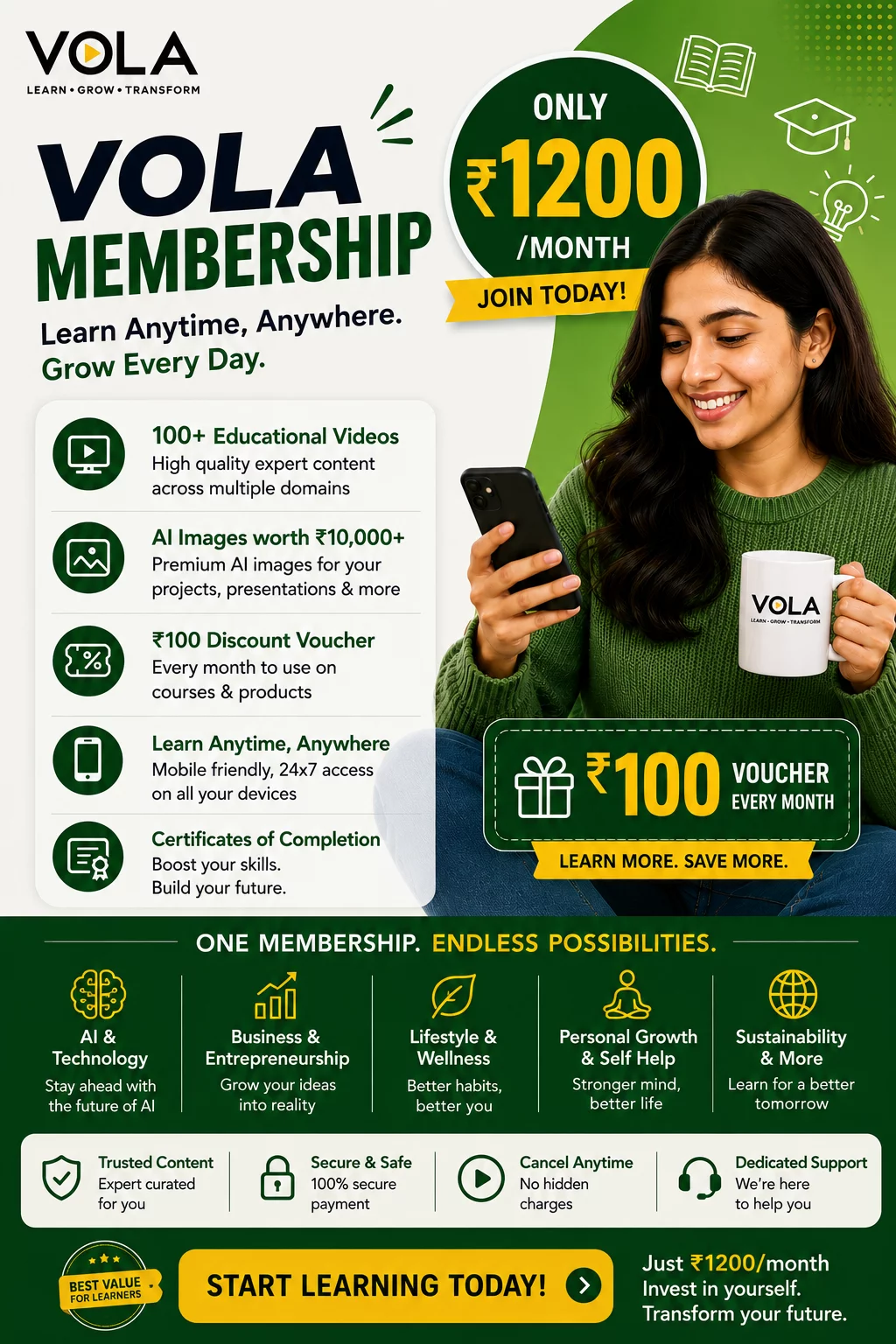 VOLA Membership @1200/month Vocational Learning Academy Noida, Sector 99 Noida, Uttar Pradesh 201301, India