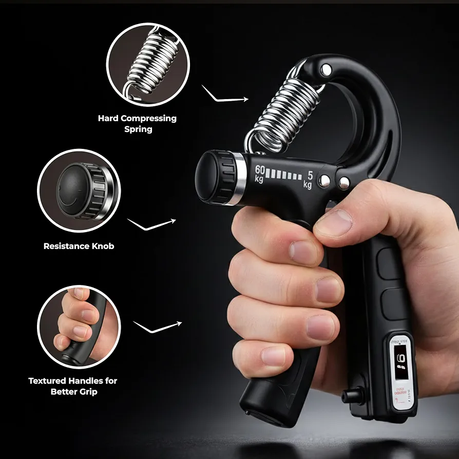 Adjustable Hand Gripper with Counter