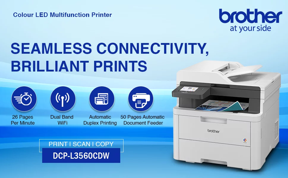 Brother DCP-L3560CDW Multifunction Printer (Print / Scan /Copy) CENTRONIX COMPUTERS 📍 M4, Navrang Plaza, 35, Sneh Nagar, Sapna Sangeeta Main Road, Indore (M.P.) – 452001