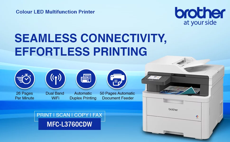 Brother MFC-L3760CDW Multifunction Printer (Print / Scan /Copy / Fax) CENTRONIX COMPUTERS 📍 M4, Navrang Plaza, 35, Sneh Nagar, Sapna Sangeeta Main Road, Indore (M.P.) – 452001