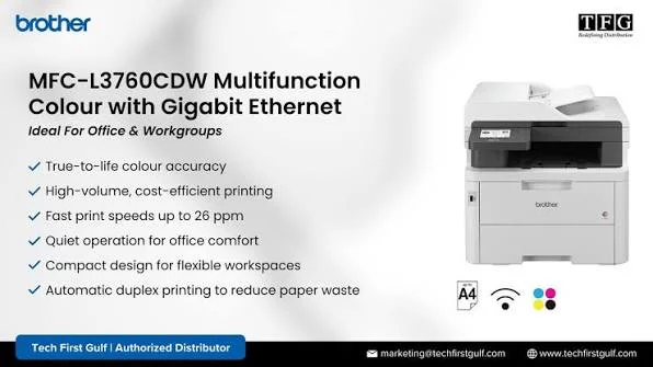 Brother MFC-L3760CDW Multifunction Printer (Print / Scan /Copy / Fax)