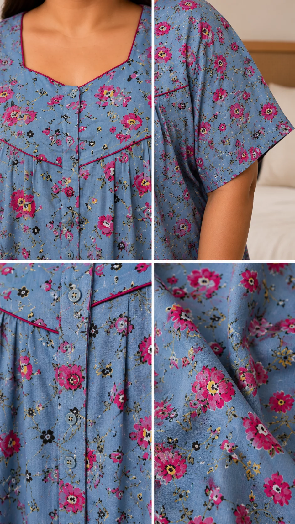 Cotton Fabric Nightwear