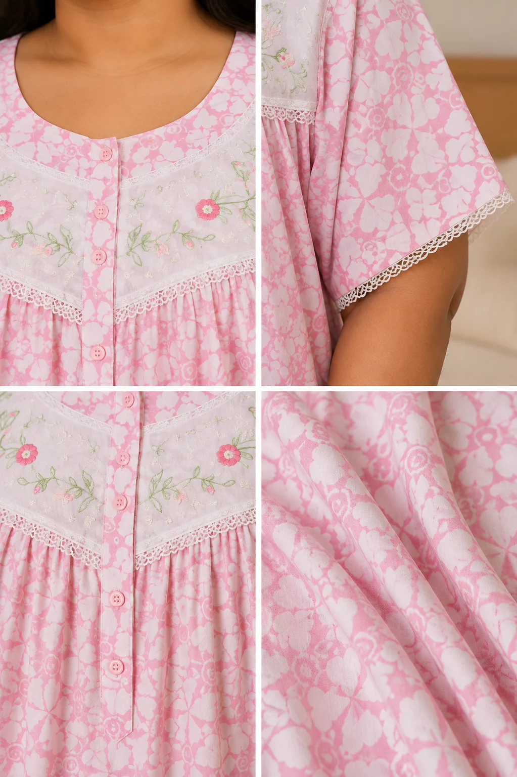 Cotton Fabric Nightwear