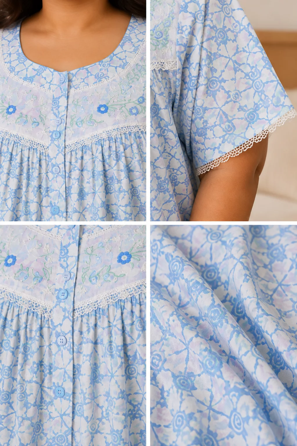 Cotton Fabric Nightwear