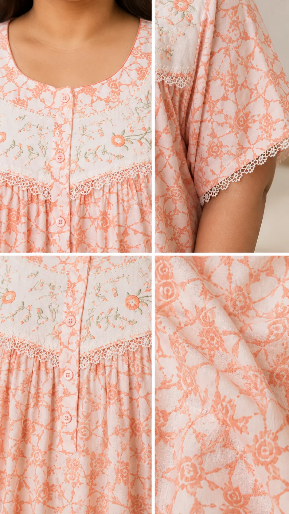 Cotton Fabric Nightwear