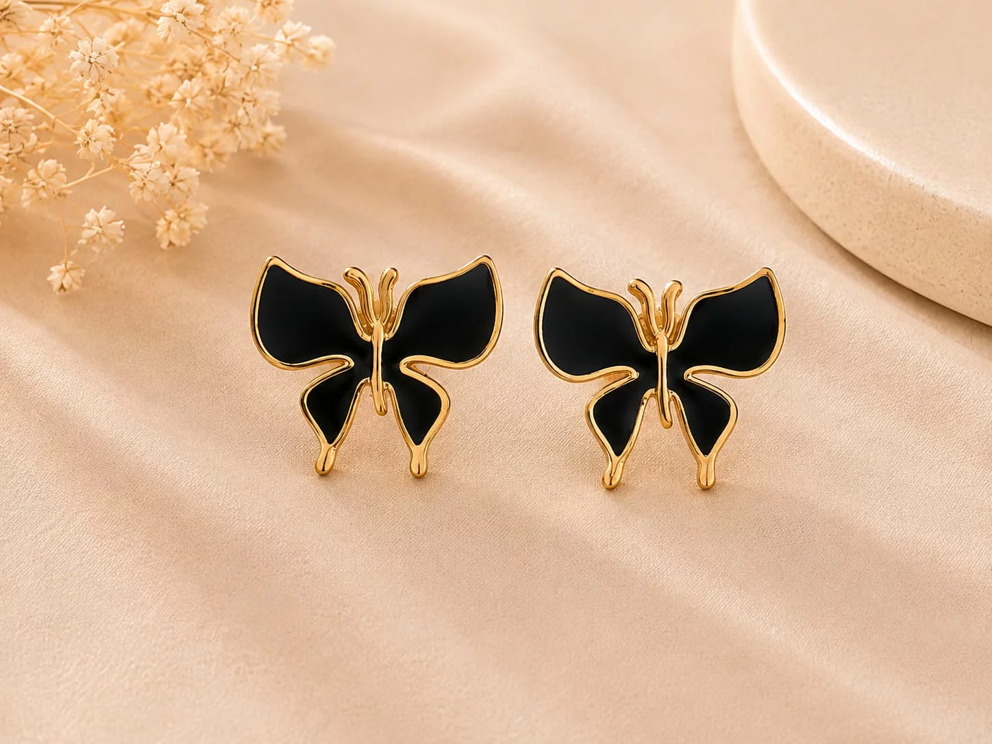 Black Enamel Butterfly Studs Kairavi Vijay Nagar, Indore, Madhya Pradesh 452010, India