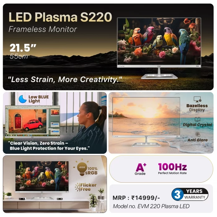 EVM LED Plasma S220 Frameless Monitor